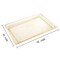 6 Pieces Gold Glitter Plastic Serving Tray, 15" x 10" Crooked Food Trays, Clear Disposable Serving Platter for Parties, Weddings